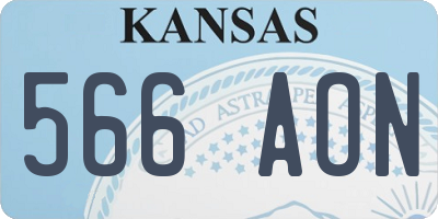 KS license plate 566AON