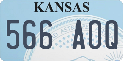 KS license plate 566AOQ