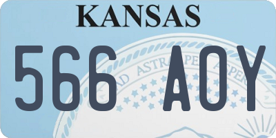 KS license plate 566AOY