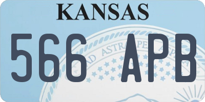 KS license plate 566APB