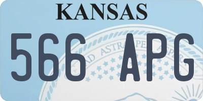 KS license plate 566APG
