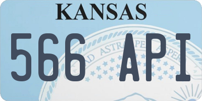 KS license plate 566API