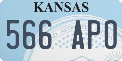 KS license plate 566APO