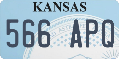 KS license plate 566APQ