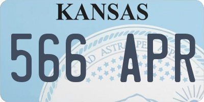 KS license plate 566APR