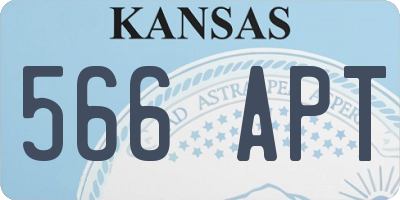 KS license plate 566APT