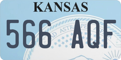 KS license plate 566AQF