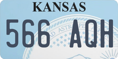 KS license plate 566AQH