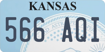 KS license plate 566AQI