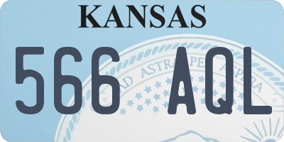KS license plate 566AQL