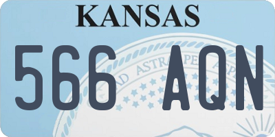 KS license plate 566AQN