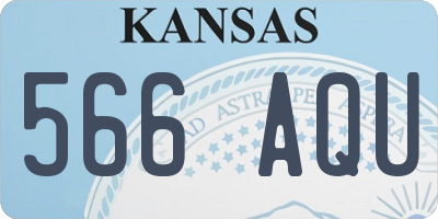 KS license plate 566AQU