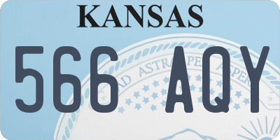 KS license plate 566AQY