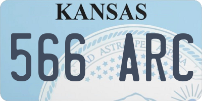 KS license plate 566ARC