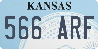 KS license plate 566ARF