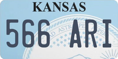KS license plate 566ARI