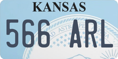 KS license plate 566ARL
