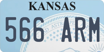 KS license plate 566ARM