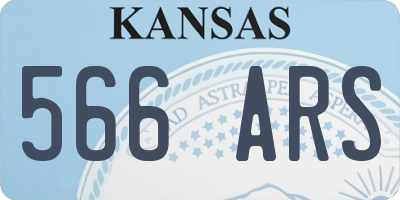 KS license plate 566ARS