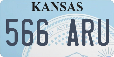 KS license plate 566ARU