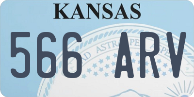 KS license plate 566ARV