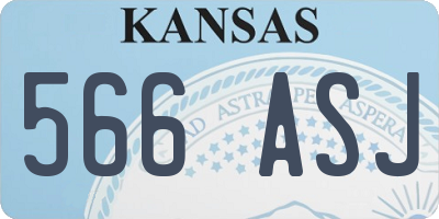 KS license plate 566ASJ