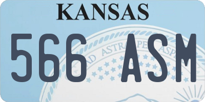 KS license plate 566ASM