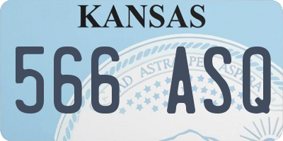 KS license plate 566ASQ