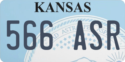 KS license plate 566ASR