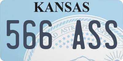 KS license plate 566ASS