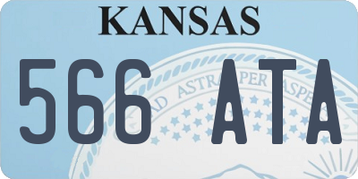 KS license plate 566ATA