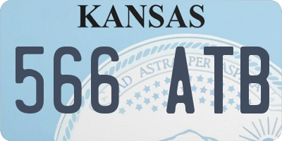 KS license plate 566ATB