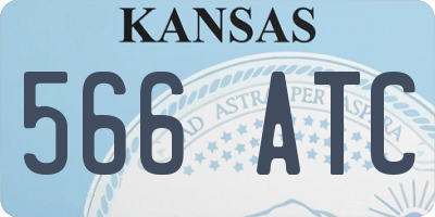 KS license plate 566ATC