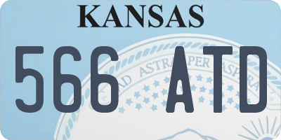 KS license plate 566ATD