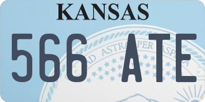 KS license plate 566ATE