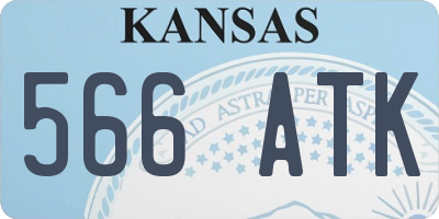 KS license plate 566ATK