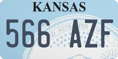 KS license plate 566AZF
