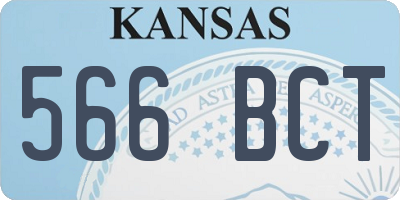 KS license plate 566BCT