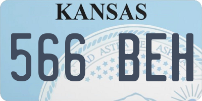 KS license plate 566BEH