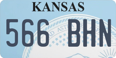KS license plate 566BHN