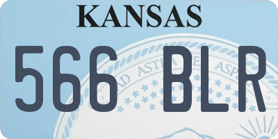 KS license plate 566BLR