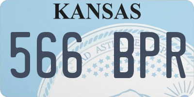 KS license plate 566BPR