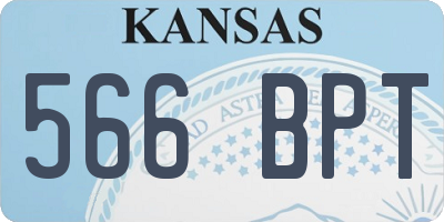 KS license plate 566BPT