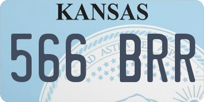 KS license plate 566BRR