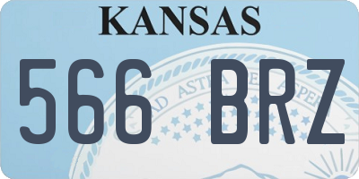 KS license plate 566BRZ
