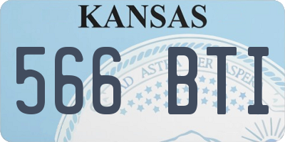 KS license plate 566BTI