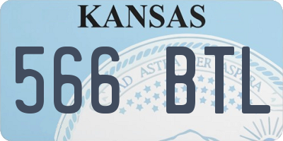 KS license plate 566BTL