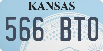 KS license plate 566BTO