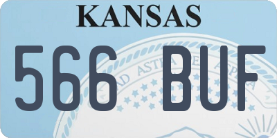 KS license plate 566BUF