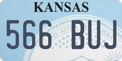 KS license plate 566BUJ
